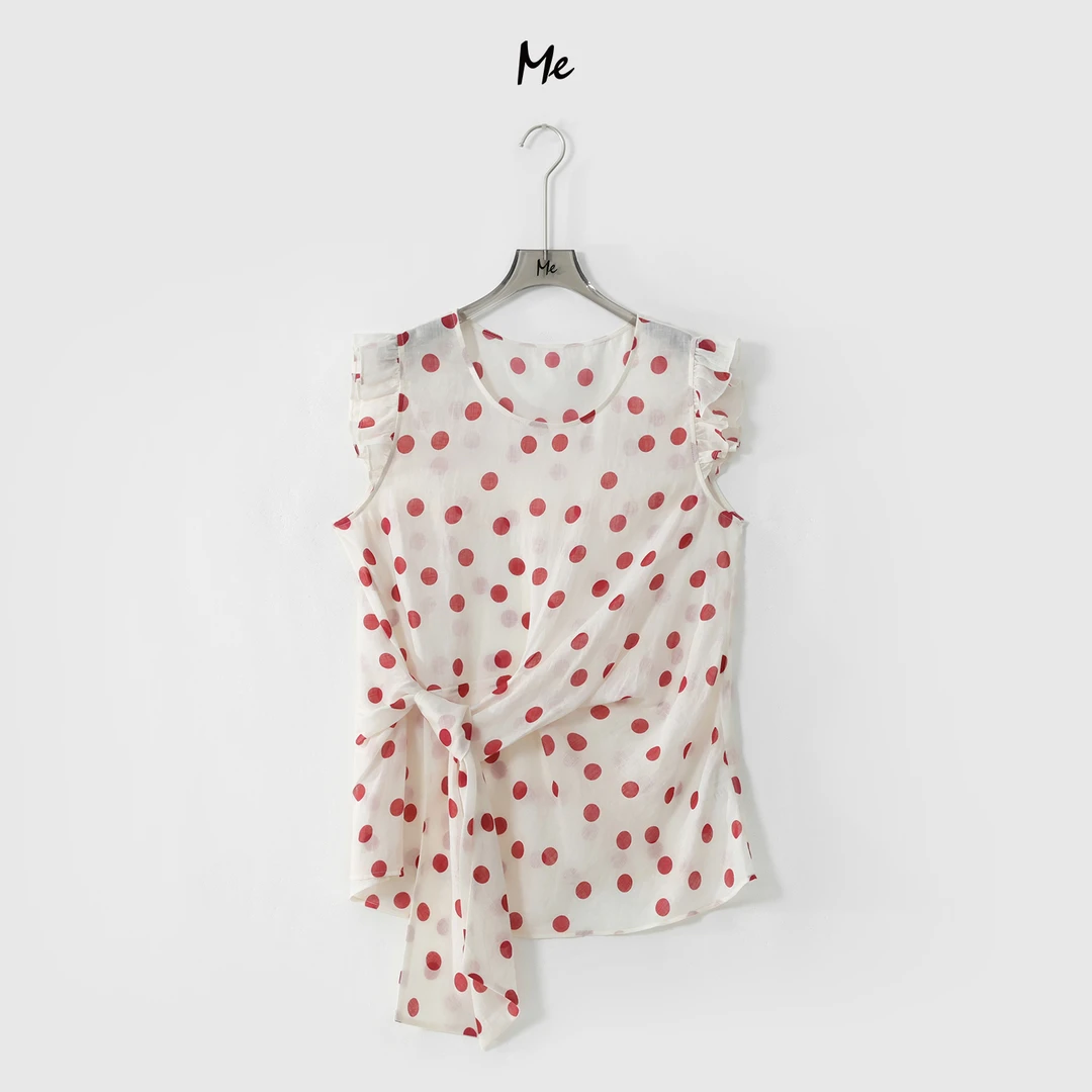 ME【甜甜圈】天丝苎麻混纺冰麻感透气显瘦舒适时尚休闲上衣MESS5540