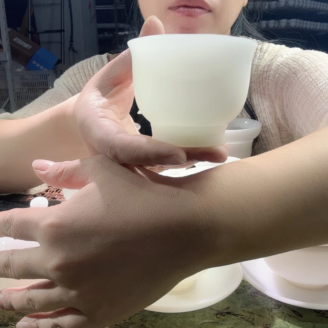 素烧璞玉压手杯120ml陶瓷