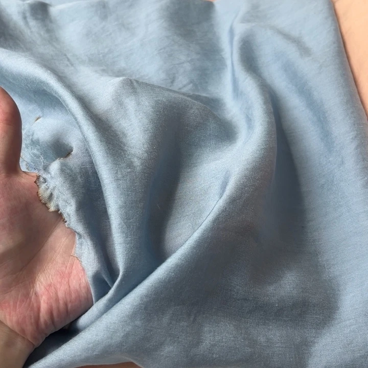 棉混纺浅蓝色人鱼姬2米