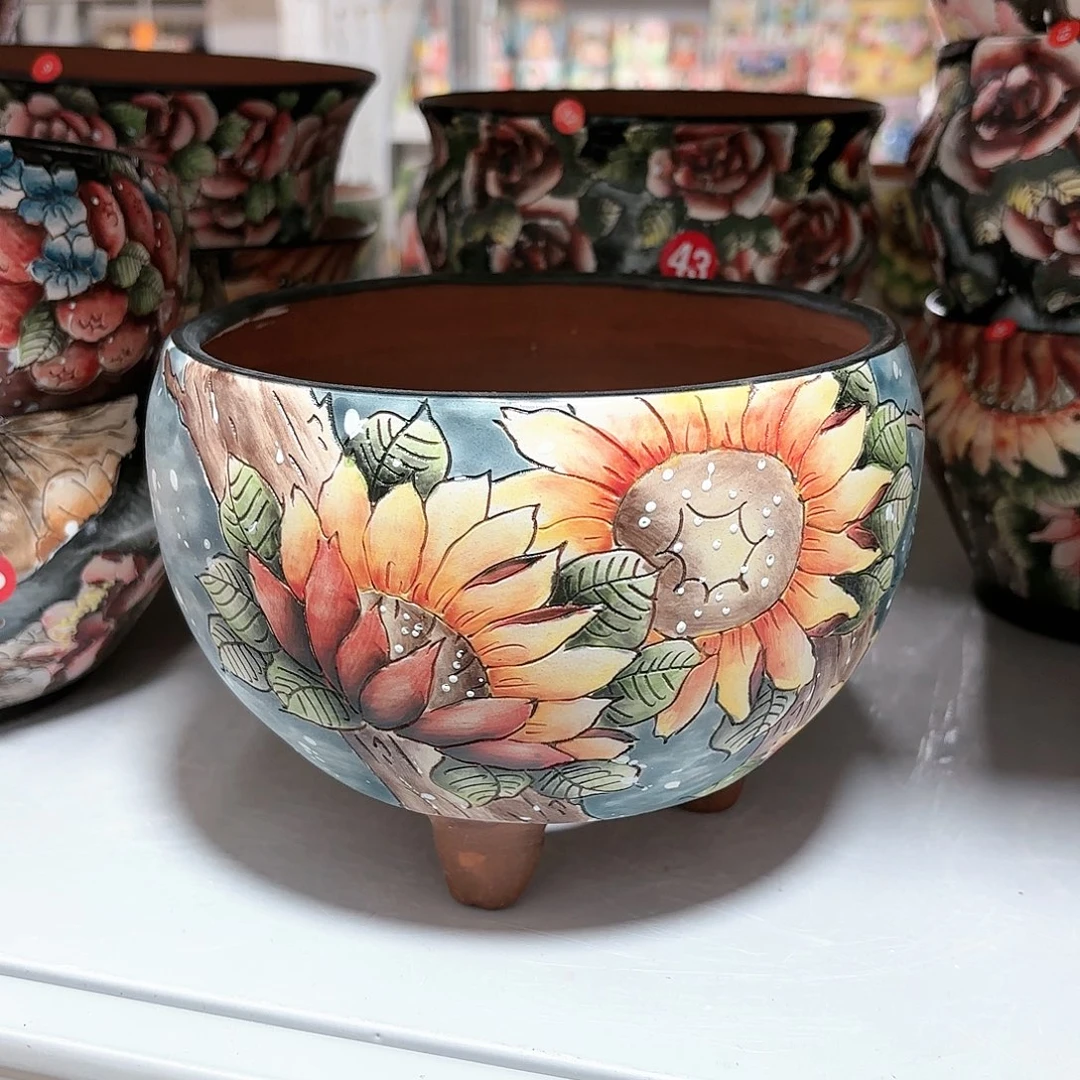 紫砂花盆甜*野手工花盆默认微瑕