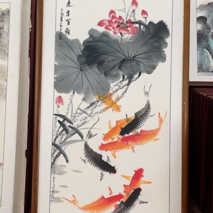 国画带框尺寸63*123厘米