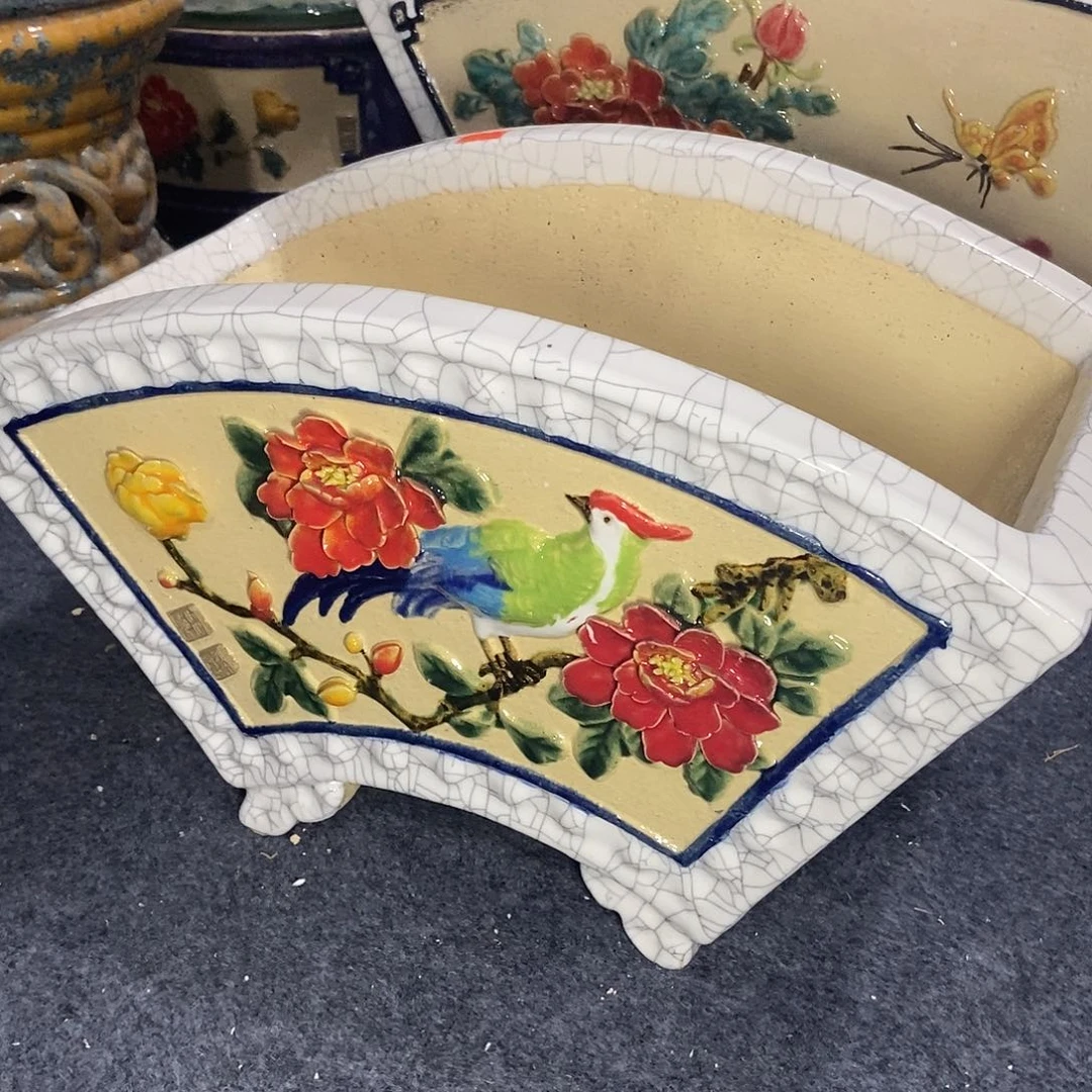 野***鹤正宗岭南石湾花盆