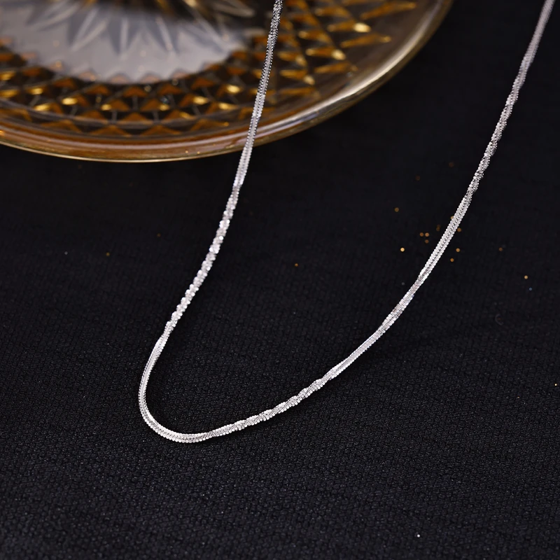 链子925银 925纯银卷卷扭绳链项链女2025轻奢百搭素链坠链毛衣链