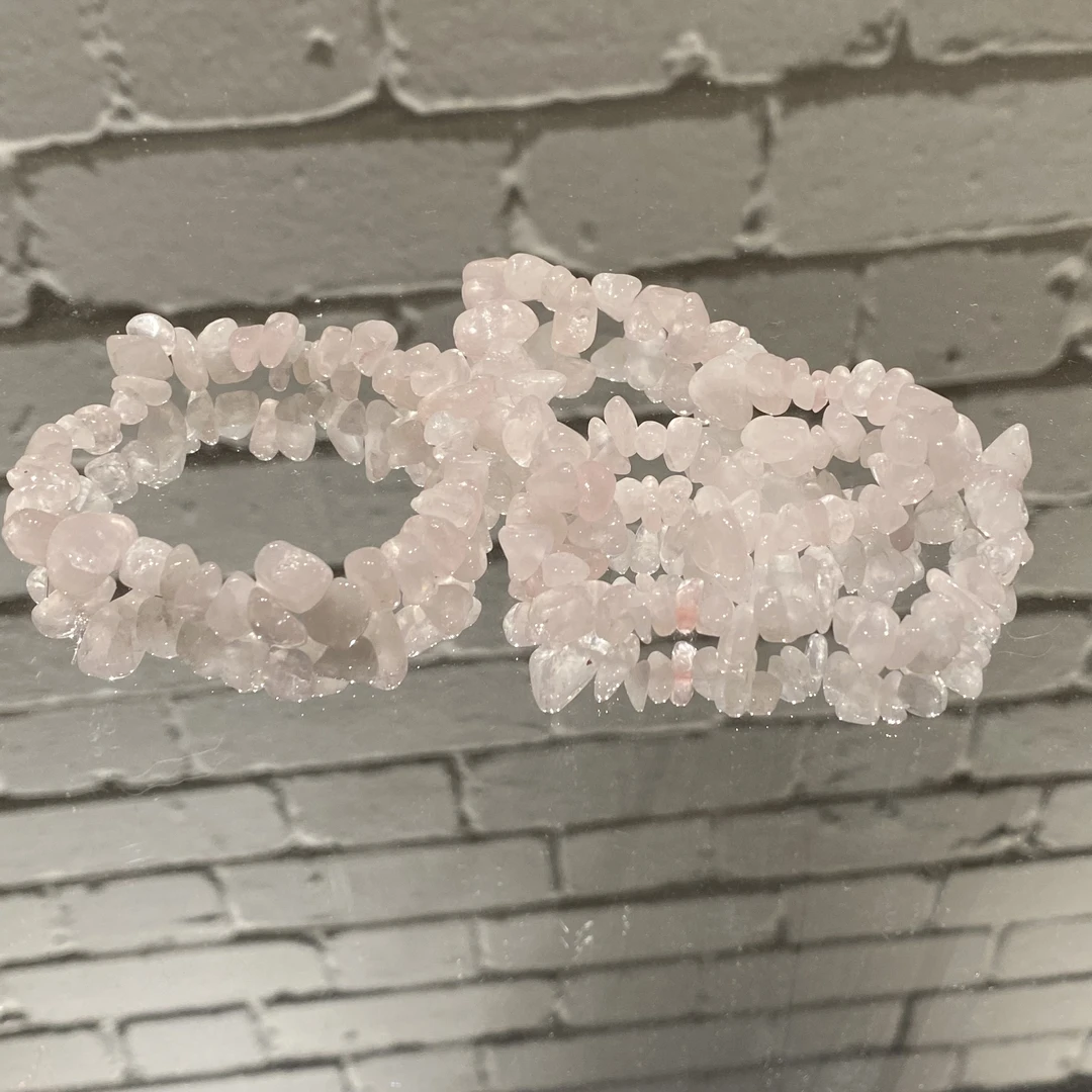 粉水晶碎石手串小众百搭时尚设计感手链11112-02