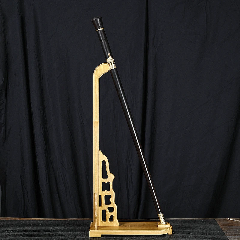 拐杖剑黑檀木花纹钢铜装具唐横刀工艺品送礼未开刃