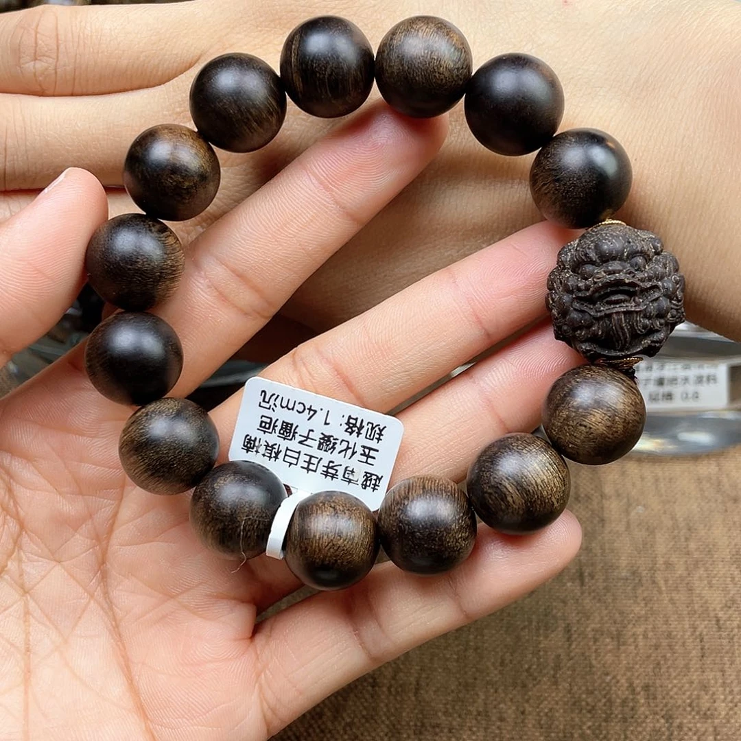 手串沉香俭**社越南芽庄白奇楠玉化瘿子瘤疤1.4