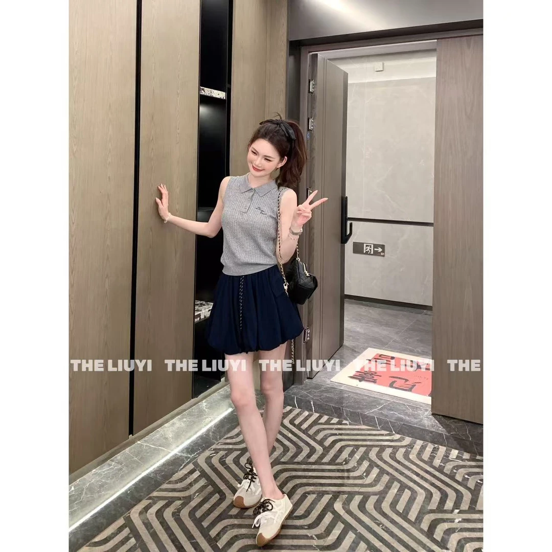 【LIUYI】南瓜裙~夏季设计感显瘦花苞短裙55068