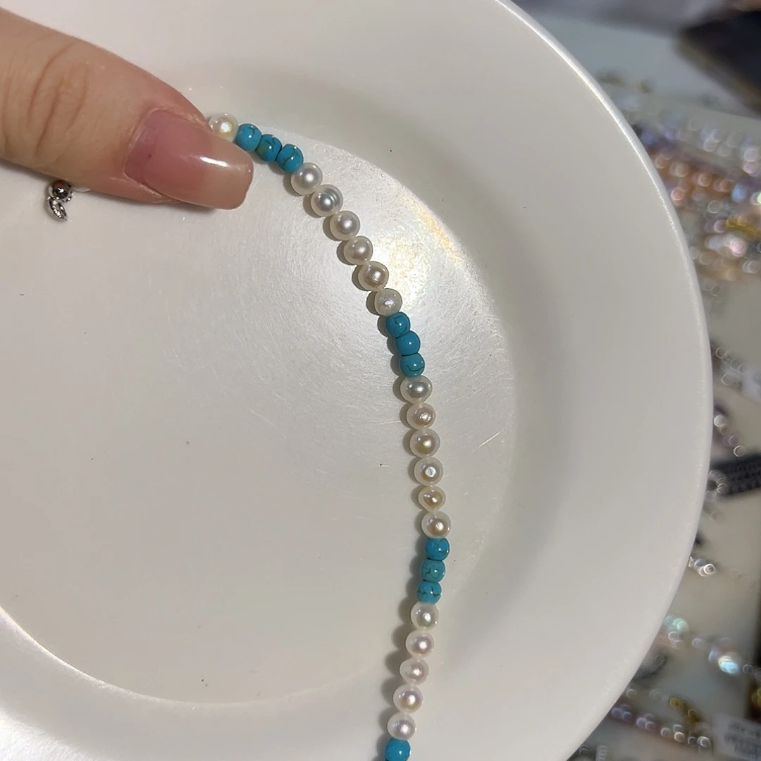 设计款珠宝首饰淡水珍珠合金