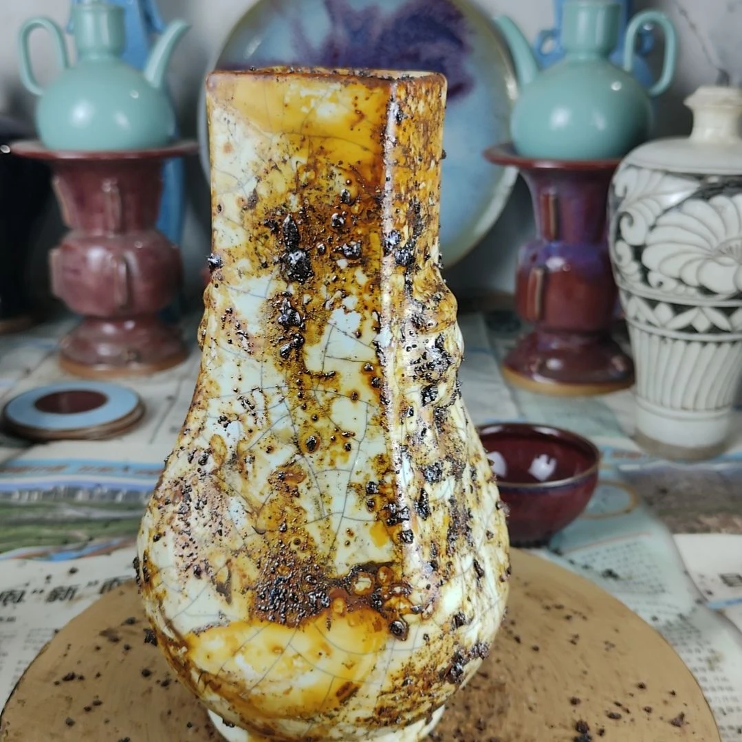 财***厂瓷片自选器型官窑生锈瓷