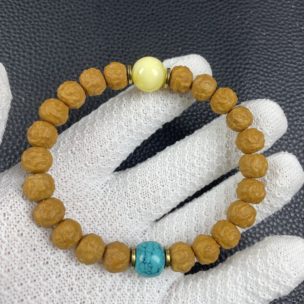 猴头核桃精工雕刻龙蛇之变游龙手串男女款卡10 A555