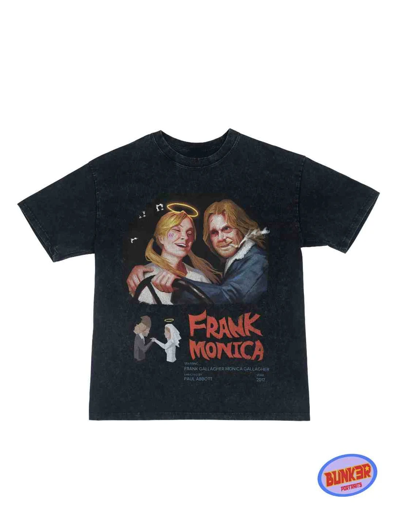 Shameless 无耻之徒 弗兰克&莫妮卡 T恤美式水洗重磅