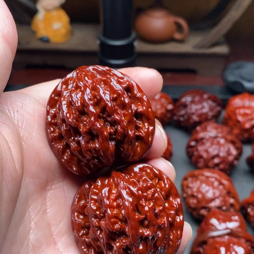 吊坠文玩核桃38虎头