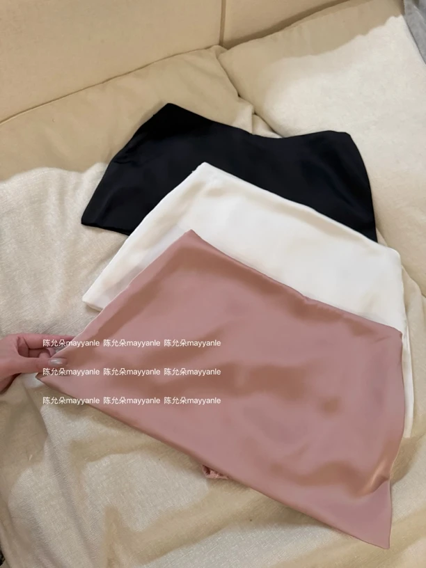 陈允朵 硬货*三色醋酸半裙*夏季舒服滑滑含打底裤百搭低腰短裙女