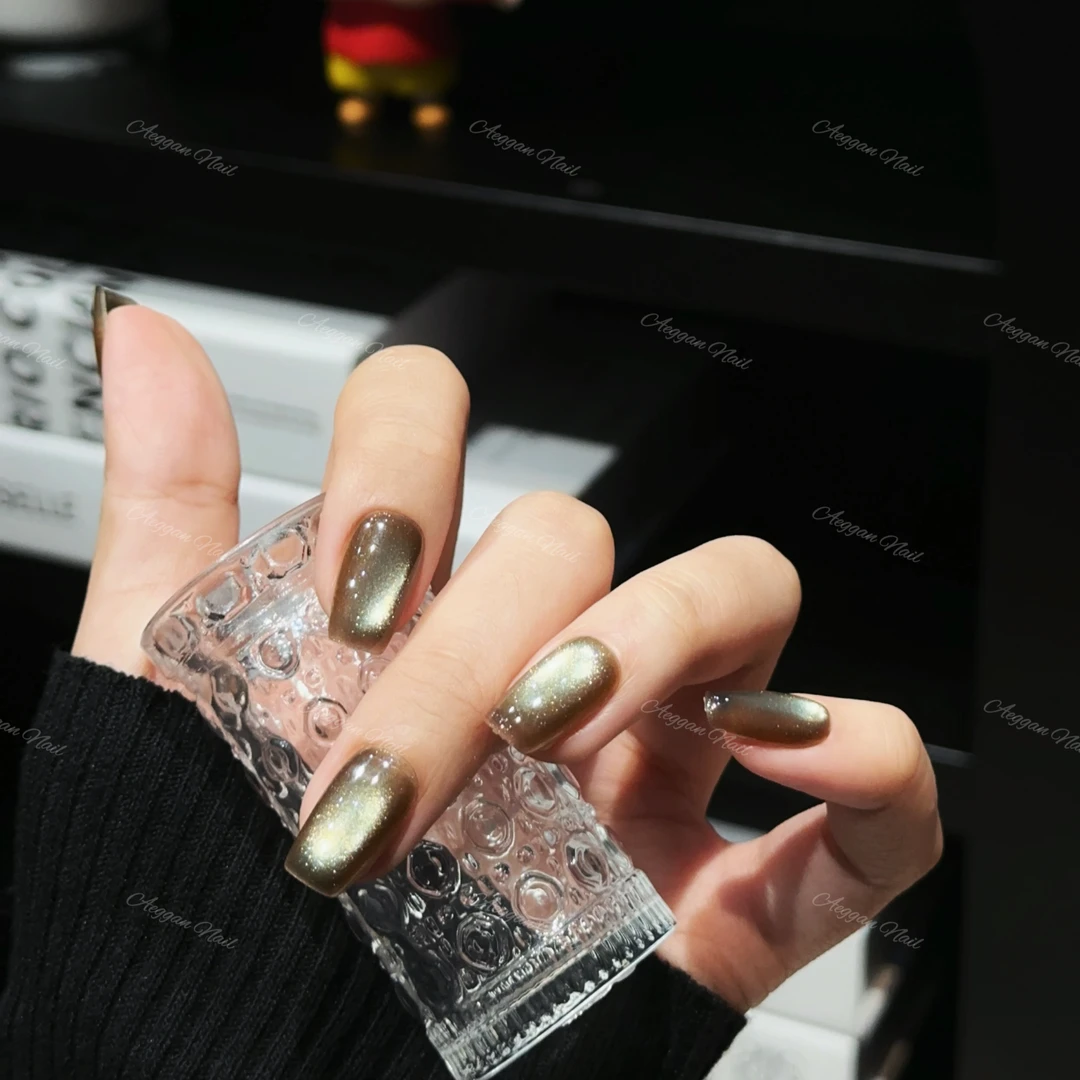 『青铜锈』Aeggean纯手工穿戴甲秋冬新款高级猫眼"送果冻胶工具”