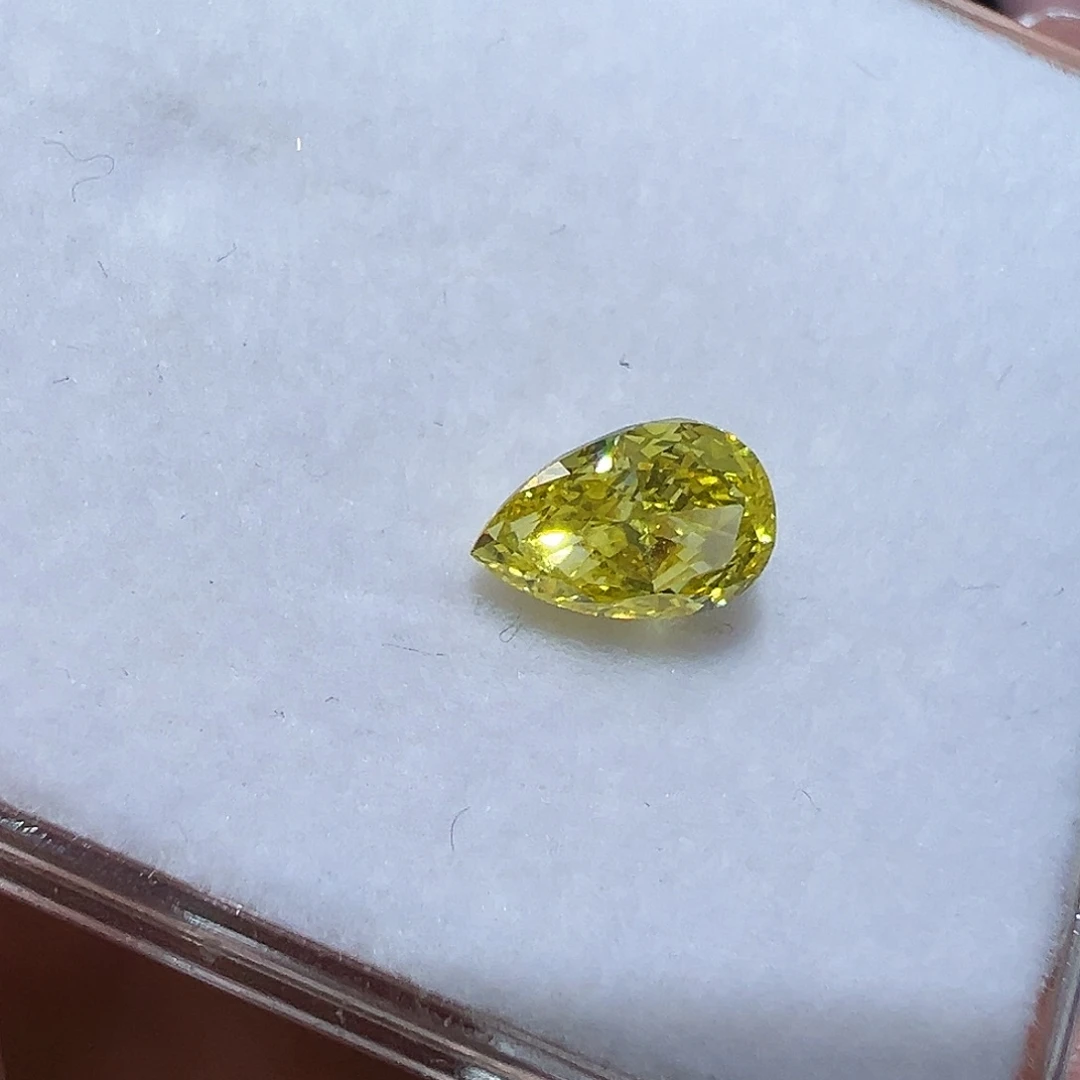 钻石裸钻水滴黄钻1.03ct