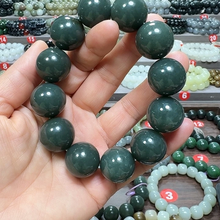 未镶嵌手链和田玉新疆且末蓝卡20