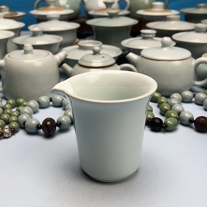 杯月白釉公道杯原矿原釉原产地