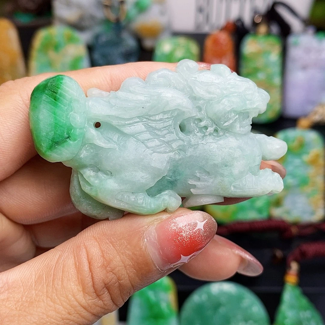 定制翡翠未镶嵌翡翠A货一物一证放漏价