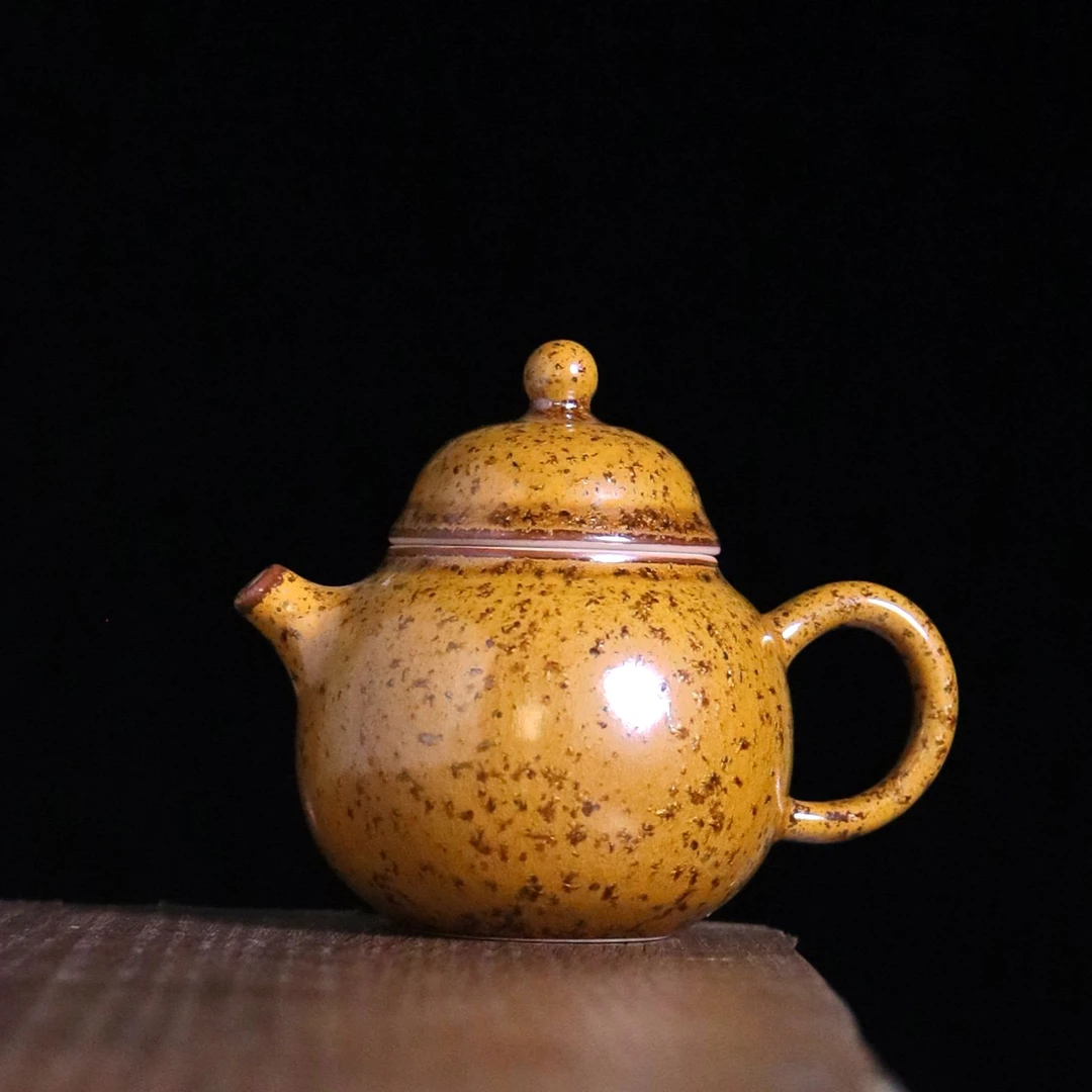 【境悟器】黄金瓷小圆满.2334.陶瓷茶壶.BL