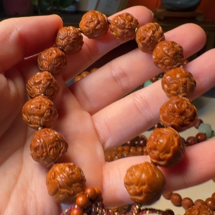 橄榄核手串/手链手工财神