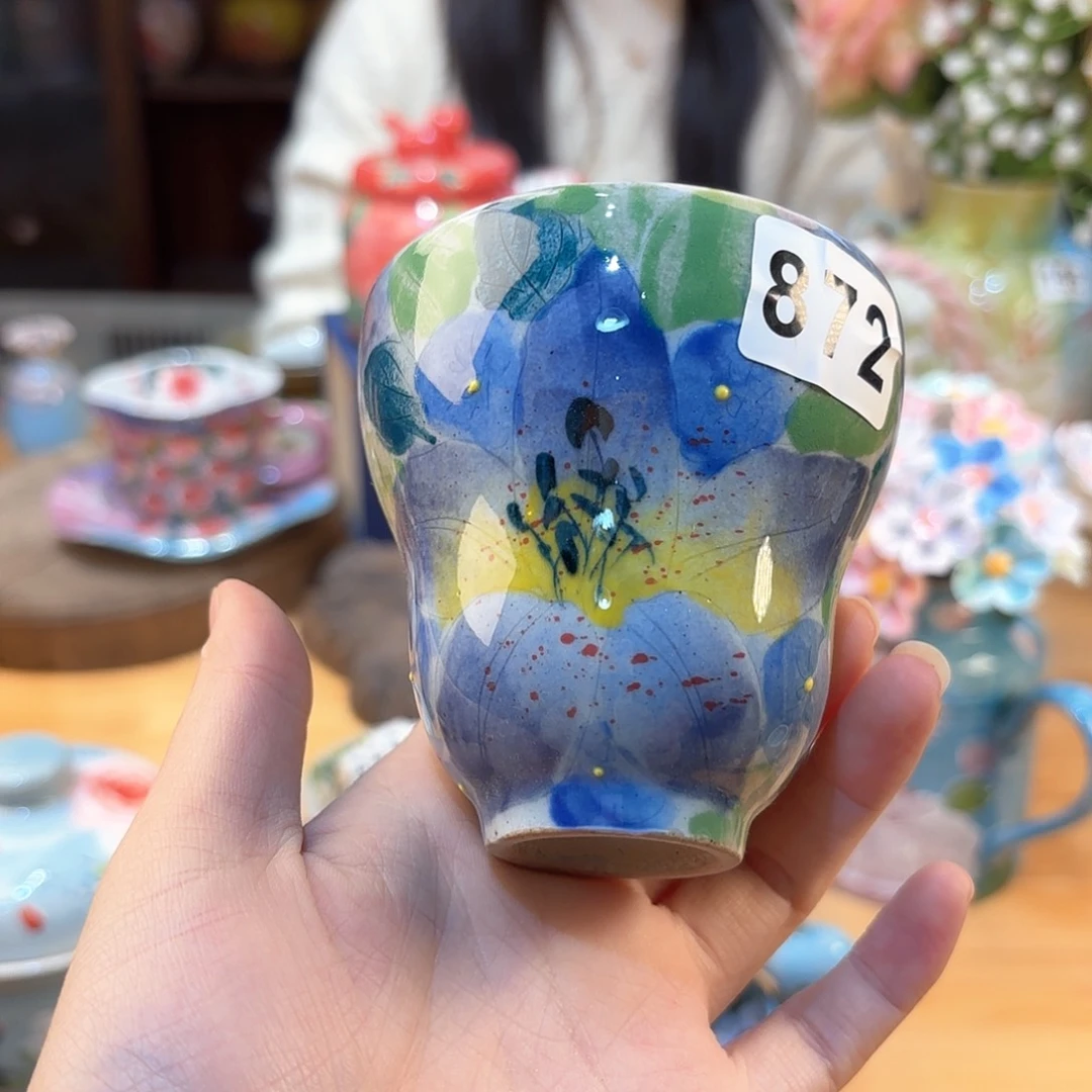 景德镇手绘高温釉下彩陶瓷茶具