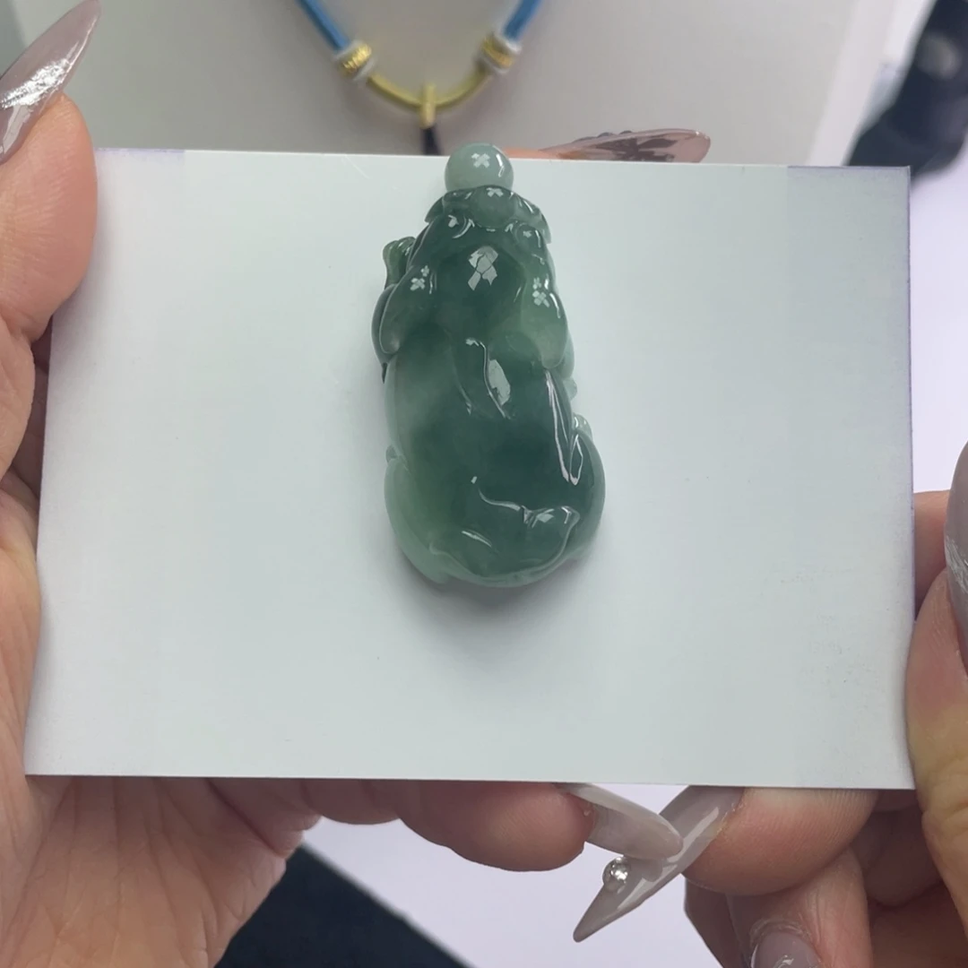 翡翠颈饰未镶嵌B****u貔貅