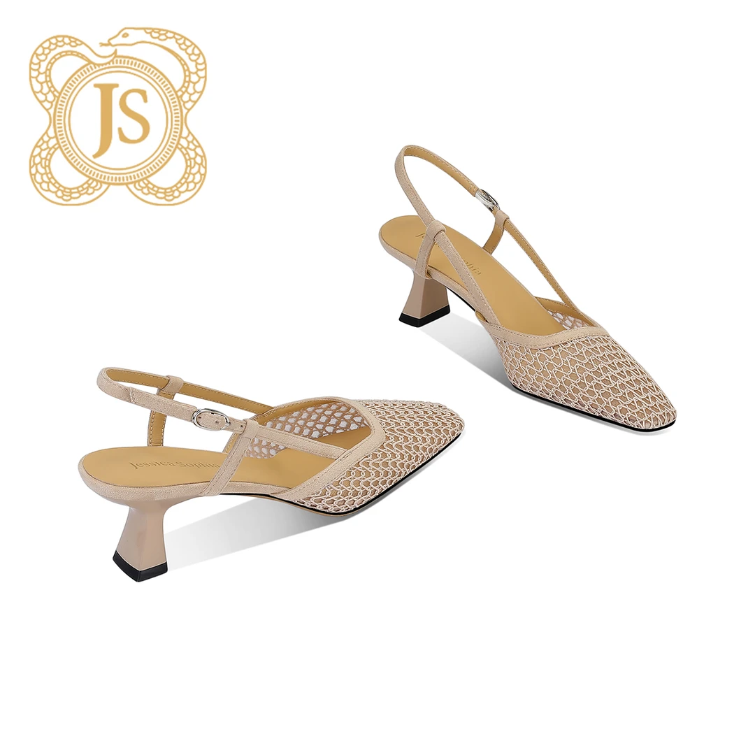 已开价，2881L62524Z气质百搭女士夏季细跟镂空尖头中跟舒适凉鞋