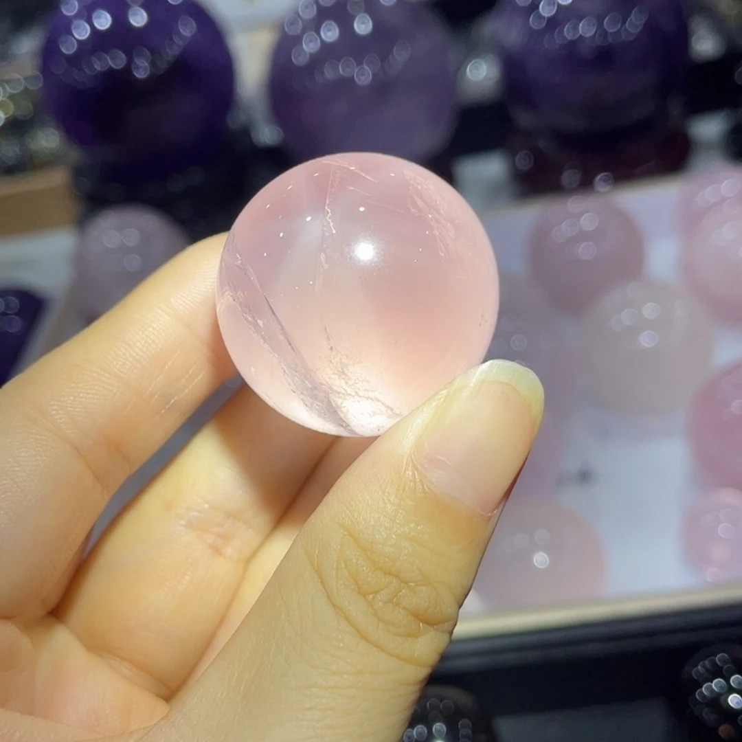 未镶嵌珠宝半成品水晶粉水晶