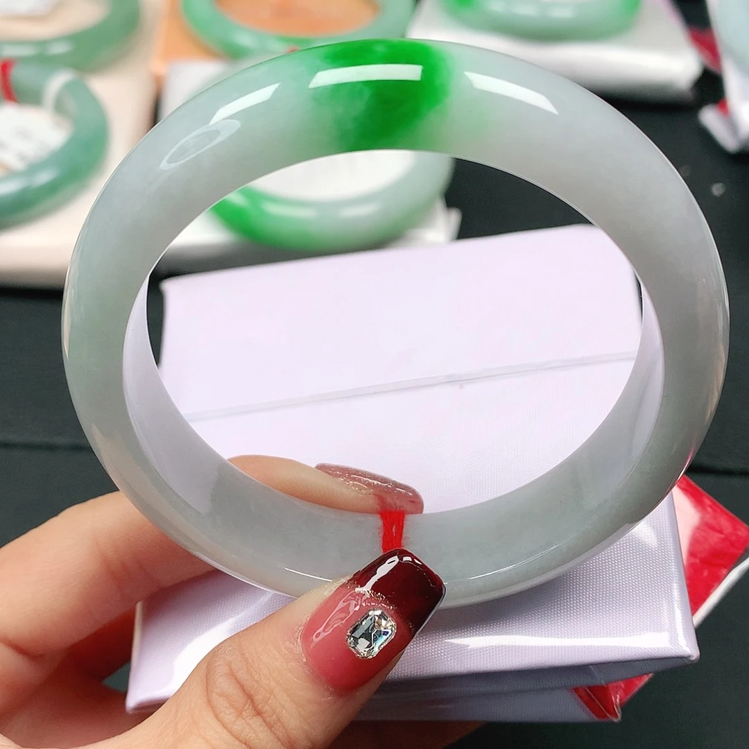 翡翠手镯未镶嵌天然翡翠手镯59