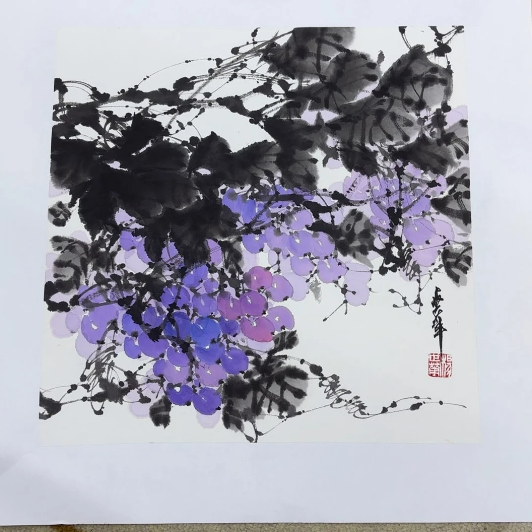 国画维****g杨世华斗方花鸟赵