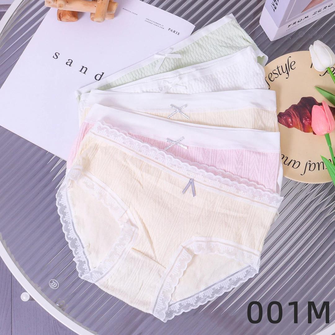 M码五条混搭纯欲风蕾丝纯棉少女透气内裤  NO退NO换介意勿拍