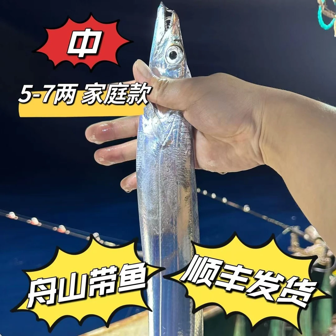 【7-9两/条】东海海钓带鱼东海新鲜小眼睛现钓带鱼3.5斤带鱼同城送