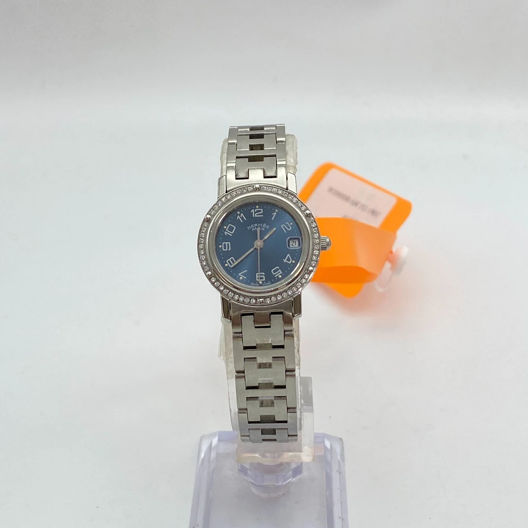 95新 Hermes/爱马仕 女士系列/24MM/石英/后镶钻