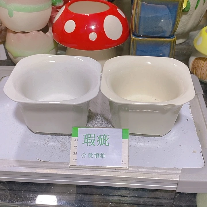 摆件多肉瑕疵盆有孔。