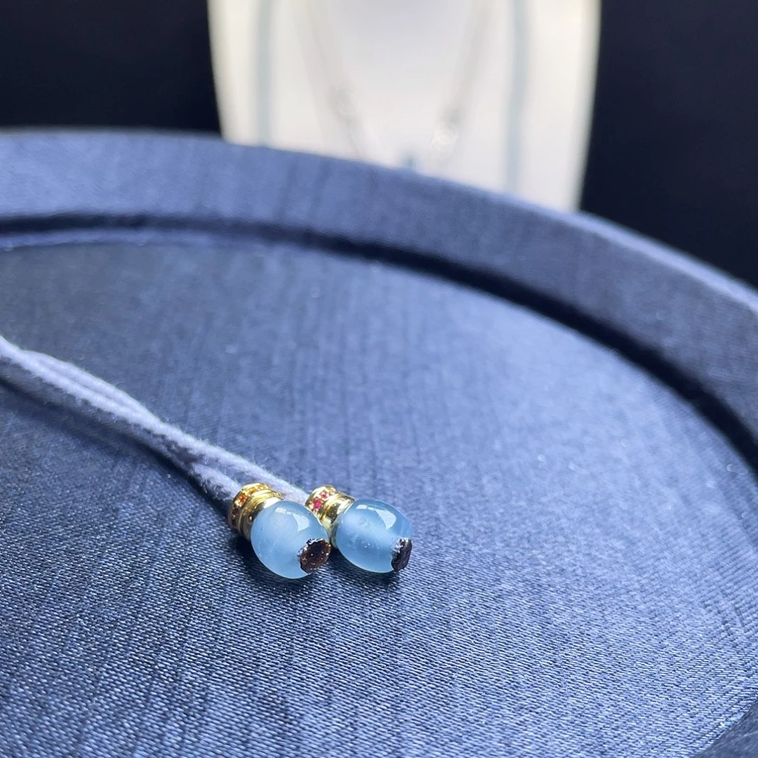 翡翠散珠弟子珠一对