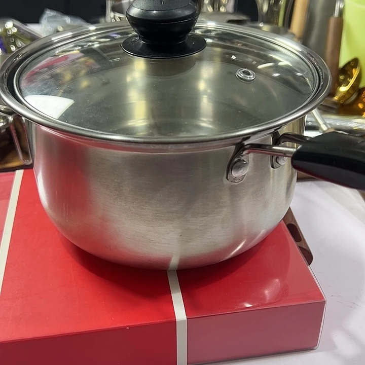不锈钢加厚复合底奶锅