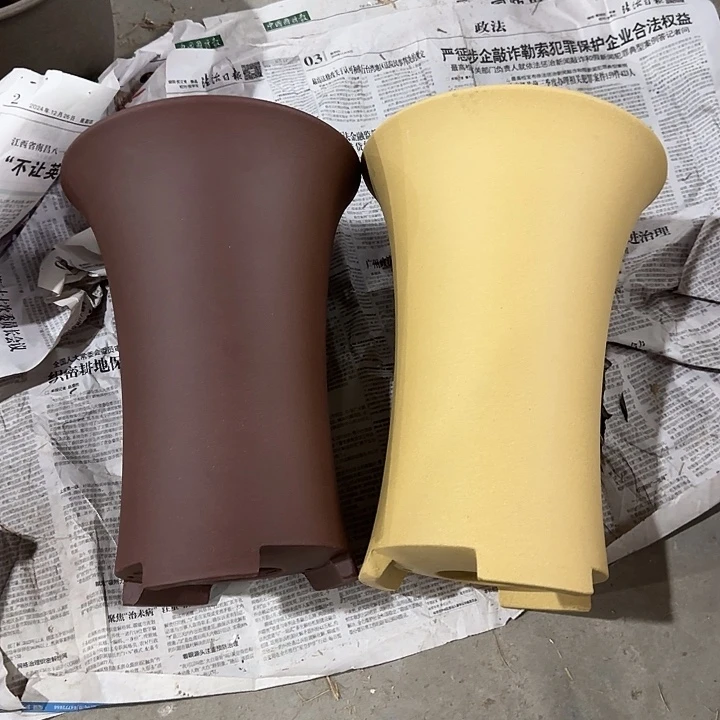 21×29两只手工精品兰花盆
