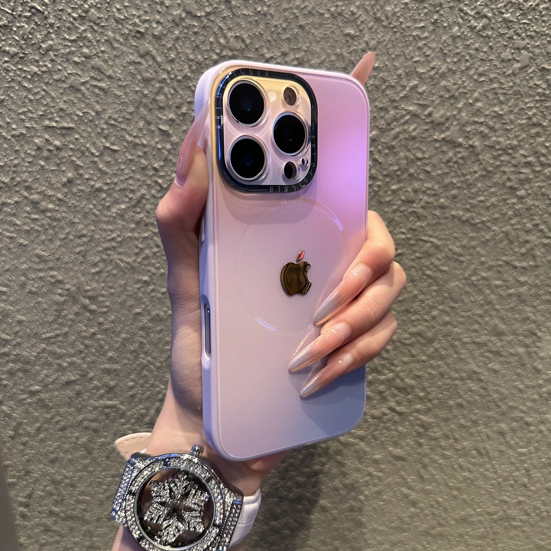 渐变风16Promax高级磁吸手机壳iPhone15Pro苹果17防摔14Promax硬