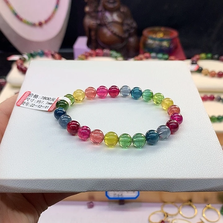 手链未镶嵌碧玺3**水7.7荧光。