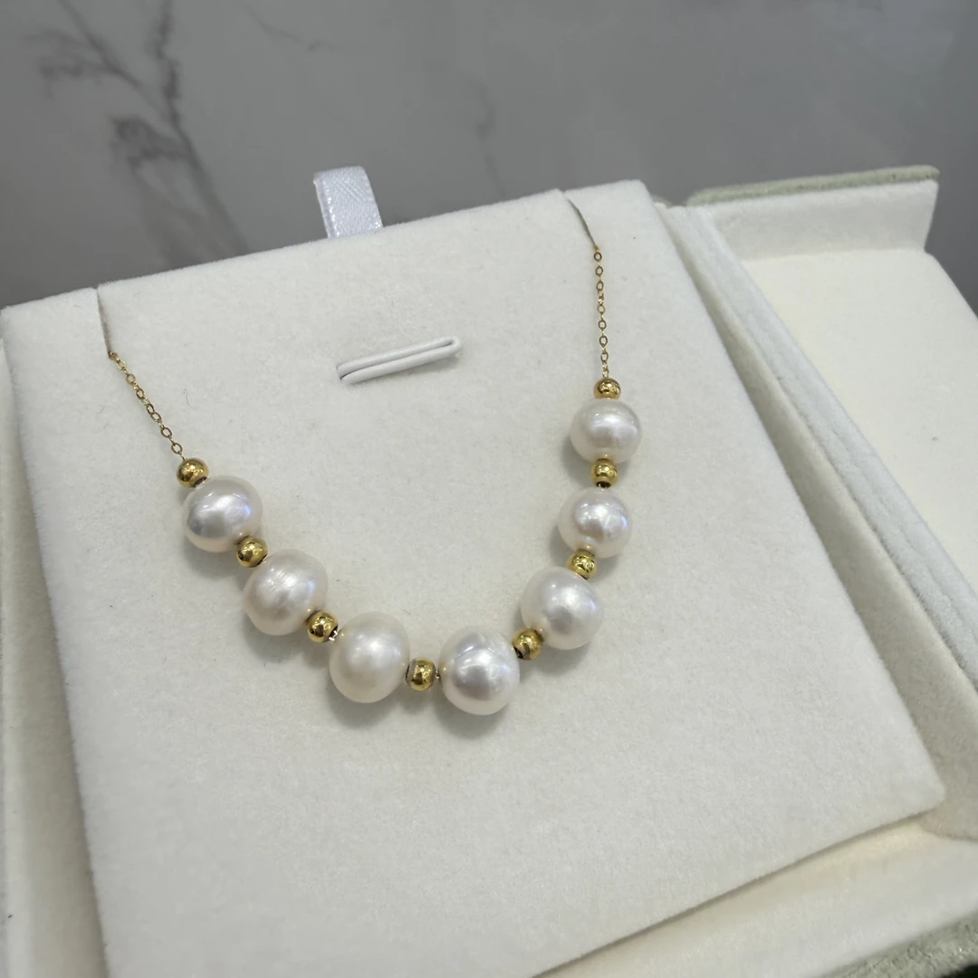 [十上珍珠]G146-s925银淡水设计款满天星珍珠项链7-8mm