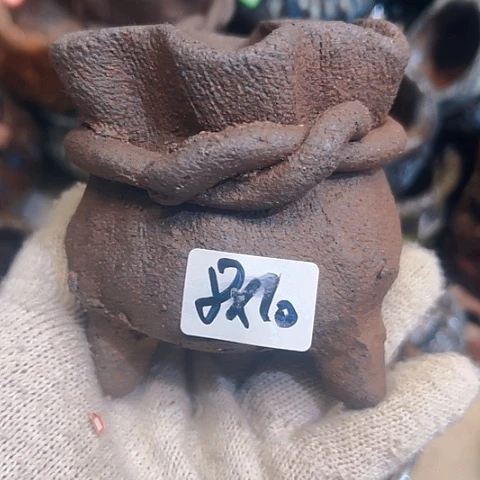 红陶粗陶花盆手工