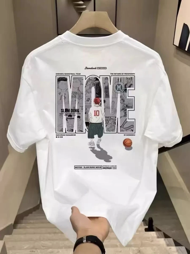 男童短袖t恤夏季2025新款中大童痞帅风男孩白色儿童纯棉体恤潮牌T