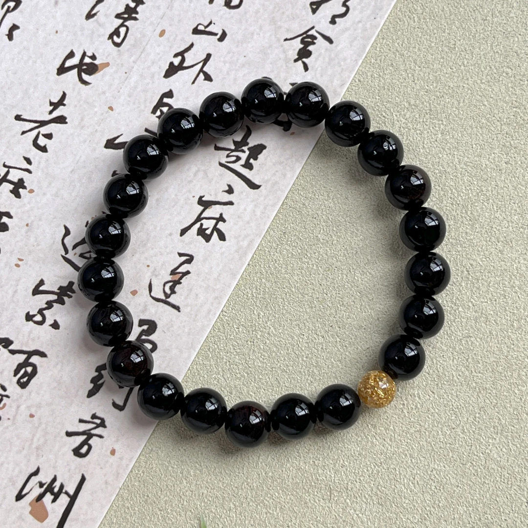 黑檀木圆珠墨冉手串8mm     A-Z379055