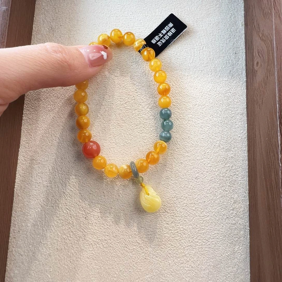 蜜蜡未镶嵌手链蜜蜡7.1mm