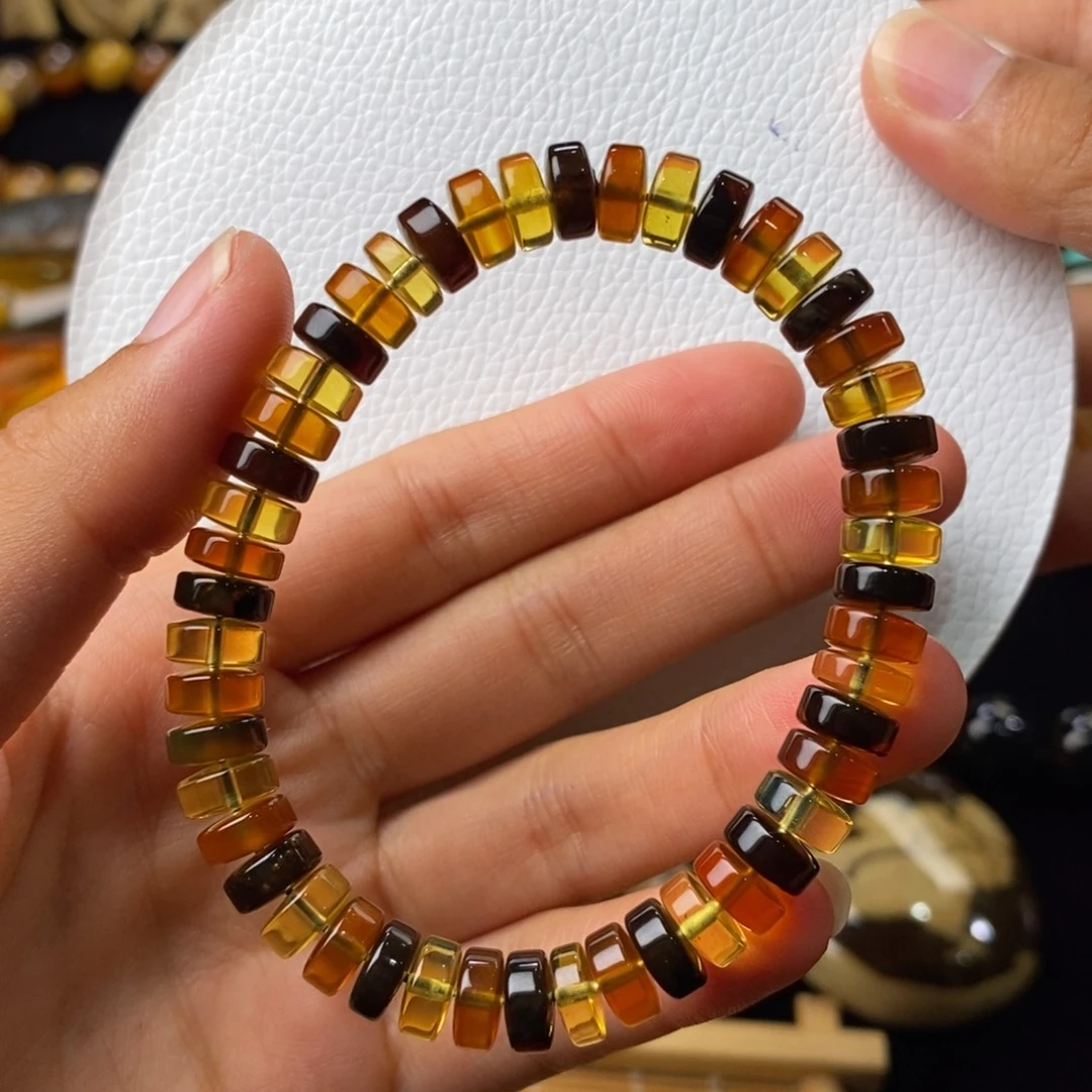 琥珀颈饰未镶嵌8.3克8mm「不支持退换」