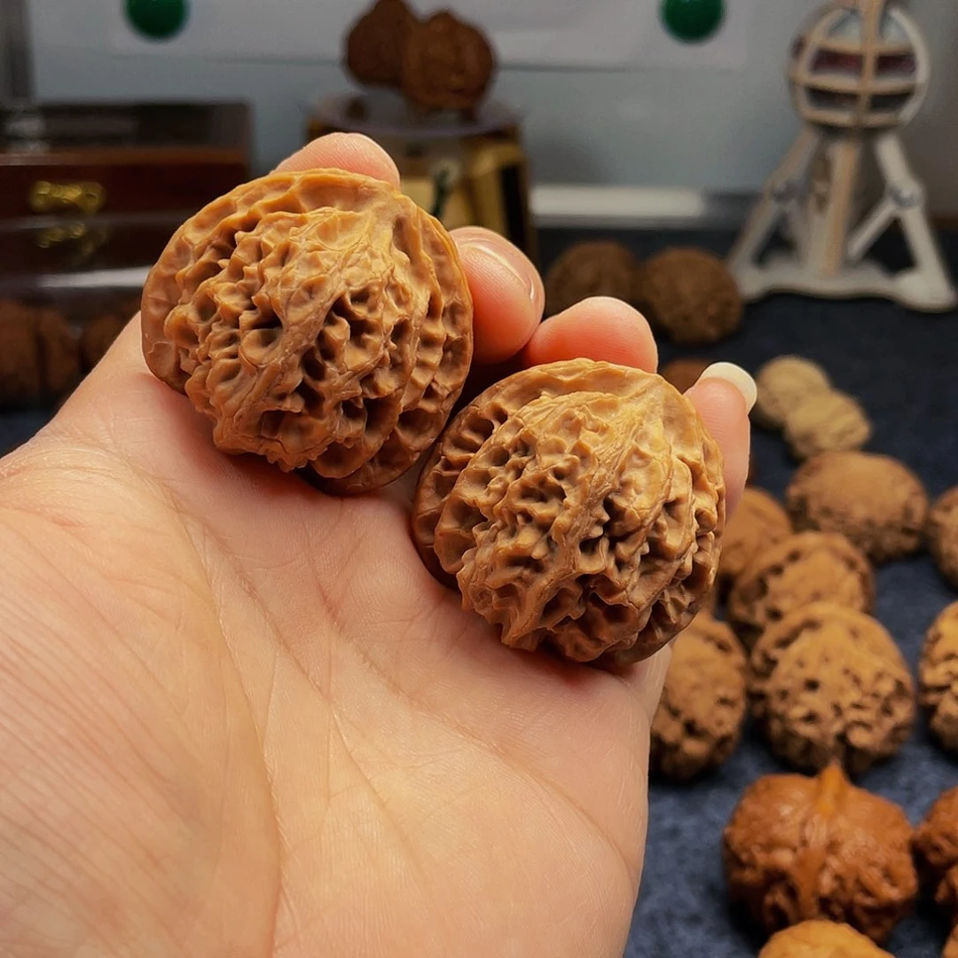 猴头核桃把件黑*儿山地苹果园40尺有磕尖