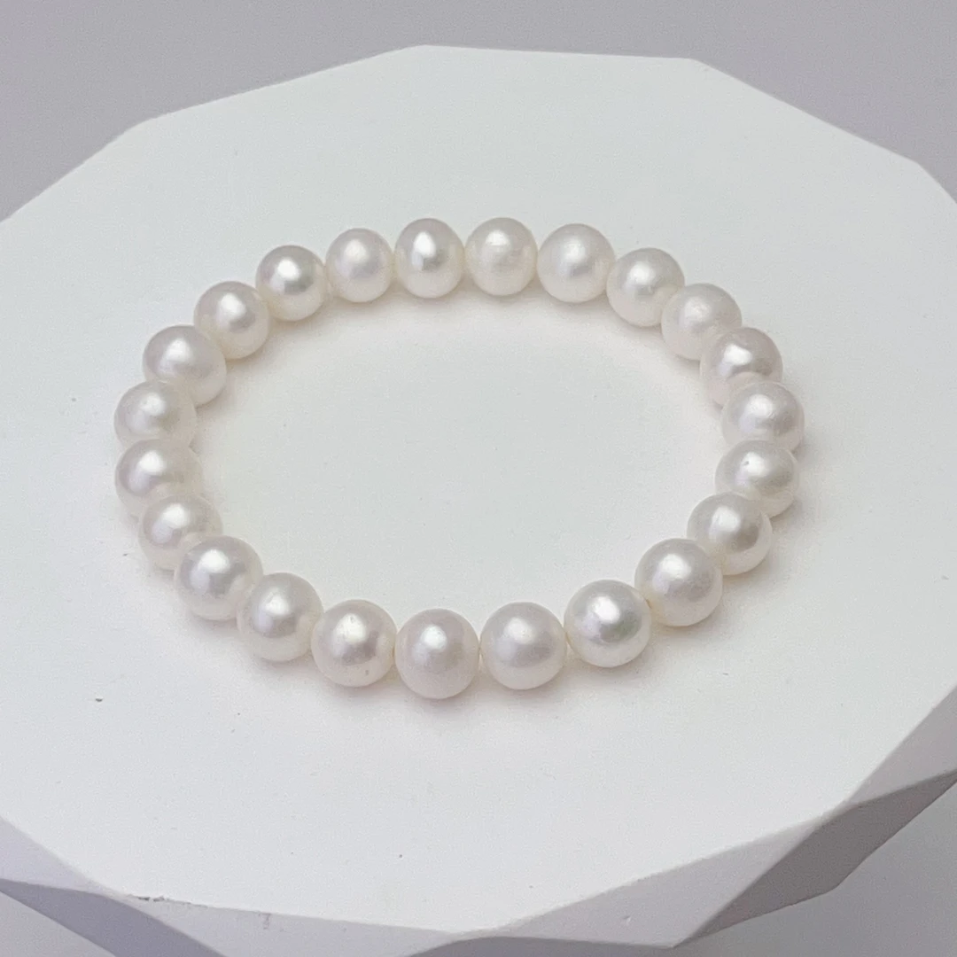 【永恒】约7.5-8.5mm淡水无核珍珠手链经典百搭气质轻奢   DSL00678