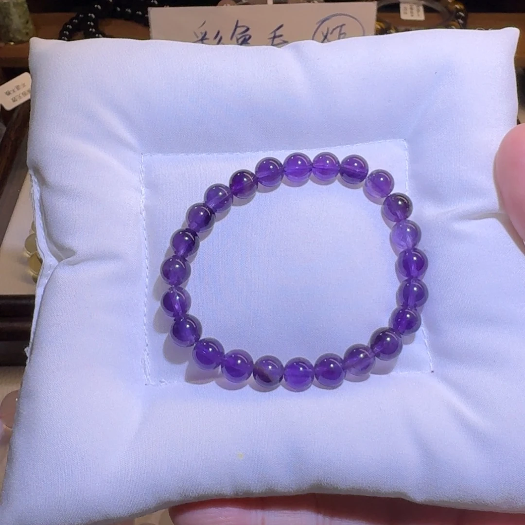 未镶嵌水晶手绳乌拉圭紫水晶8mm