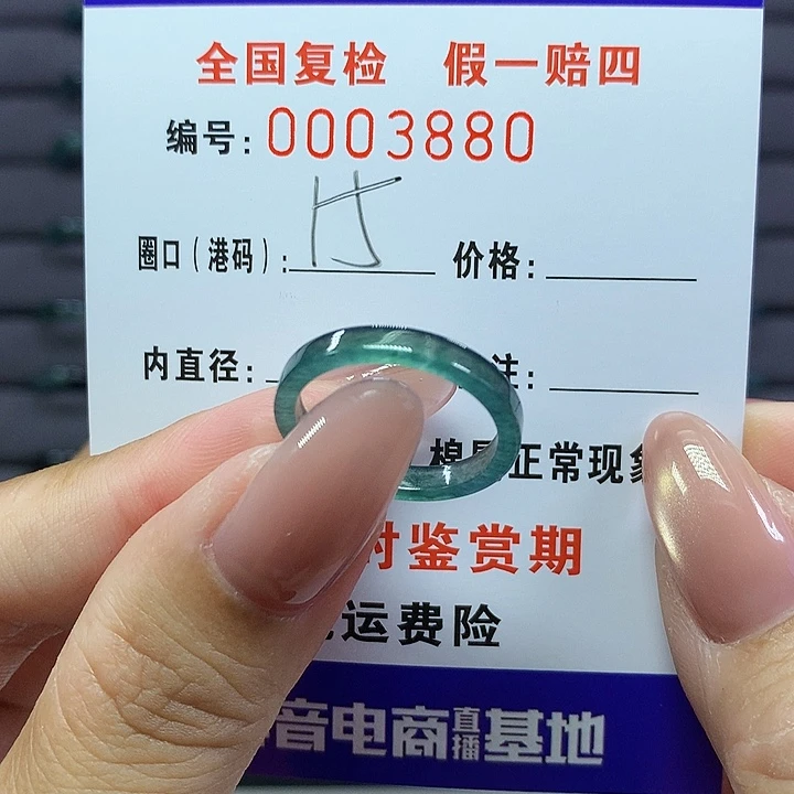 翡翠戒指未镶嵌    3880