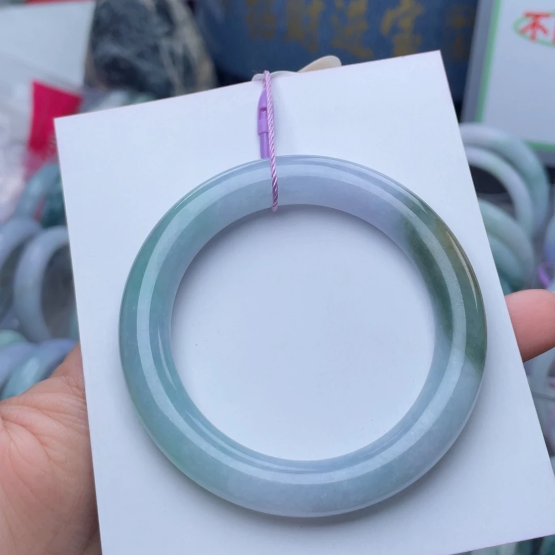 翡翠未镶嵌手镯54圈